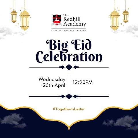 Big Eid Celebration, 26th April at 12:20pm