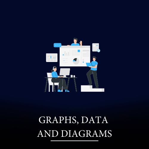 graphs, data and diagrams