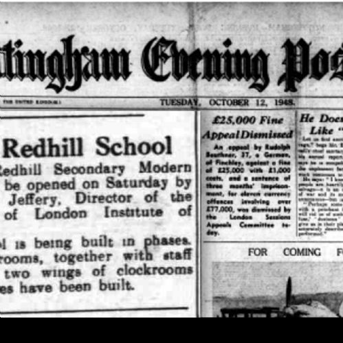 Redhill School News Clipping from 1948